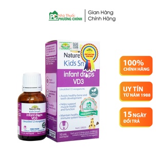 Vitamin D3 Cho Trẻ Sơ Sinh Nature's Way Kids Smart Infant Drops VD3 - Lọ 10ml