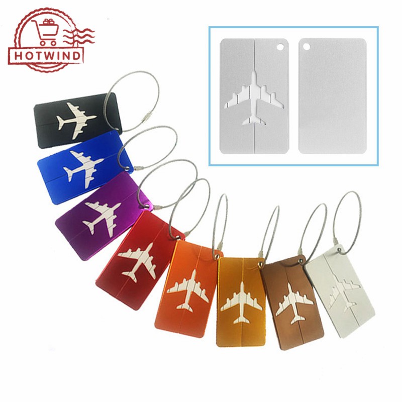 HW Aluminum Alloy Waterproof Luggage Tag Travel Suitcase Bag Name Address Label Travel Accessories