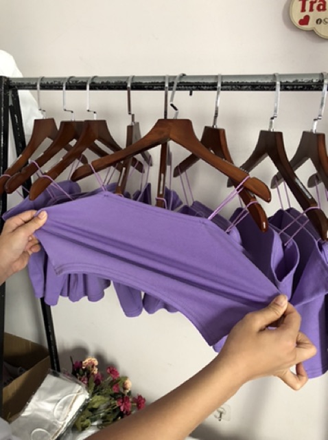 (XẢ_KHO) Áo hai dây tím sợi mảnh chất đẹp mềm mát | BigBuy360 - bigbuy360.vn