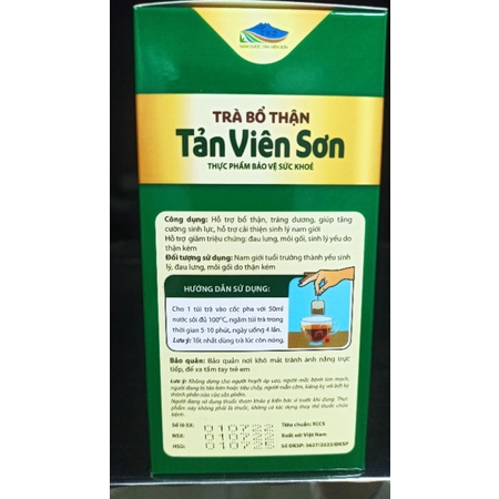 trà bổ thận tản viên sơn. tăng cường chức năng sinh lý