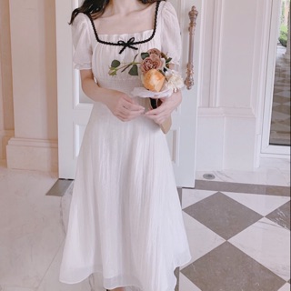 ĐẦM MIDI TRẮNG NƠ NGỰC (KÈM HÌNH THẬT)
