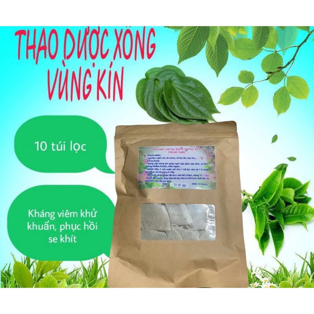Thảo dược xông phụ khoa,thảo dược ngâm rửa phụ khoa sau sinh 10 túi lọc