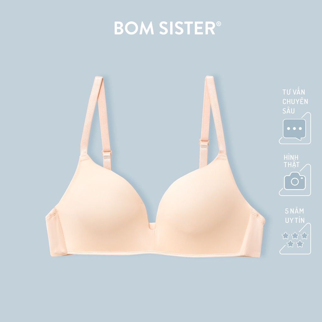 [Mã FARSBRBOM1 giảm 10% đơn 99K] Áo lót mút mỏng không gọng thun lạnh nâng ngực tự nhiên BOM SISTER A003