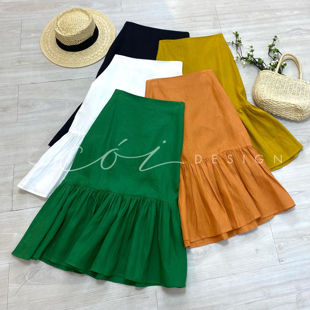 Chân váy bèo linen Cói Design