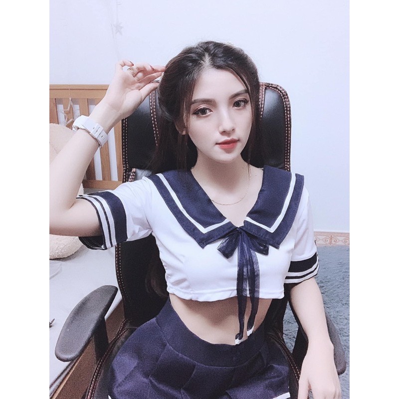 COSPLAY BỘ ĐỒ HỌC SINH NGOAN NGOÃN ( ảnh feedback + video+ có big size 65kg) | BigBuy360 - bigbuy360.vn