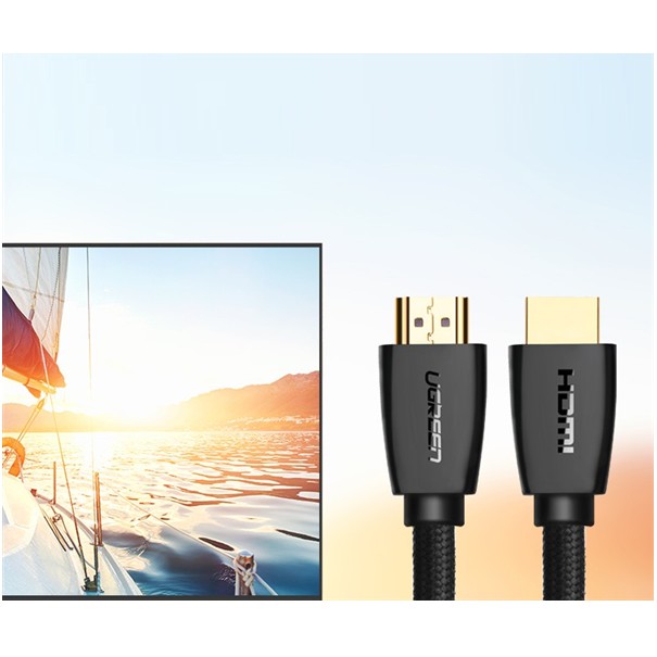 Dây HDMI 2.0 hỗ trợ full HD 4Kx2K Ugreen HD118 cao cấp Hỗ Trợ 32 kênh Âm Thanh