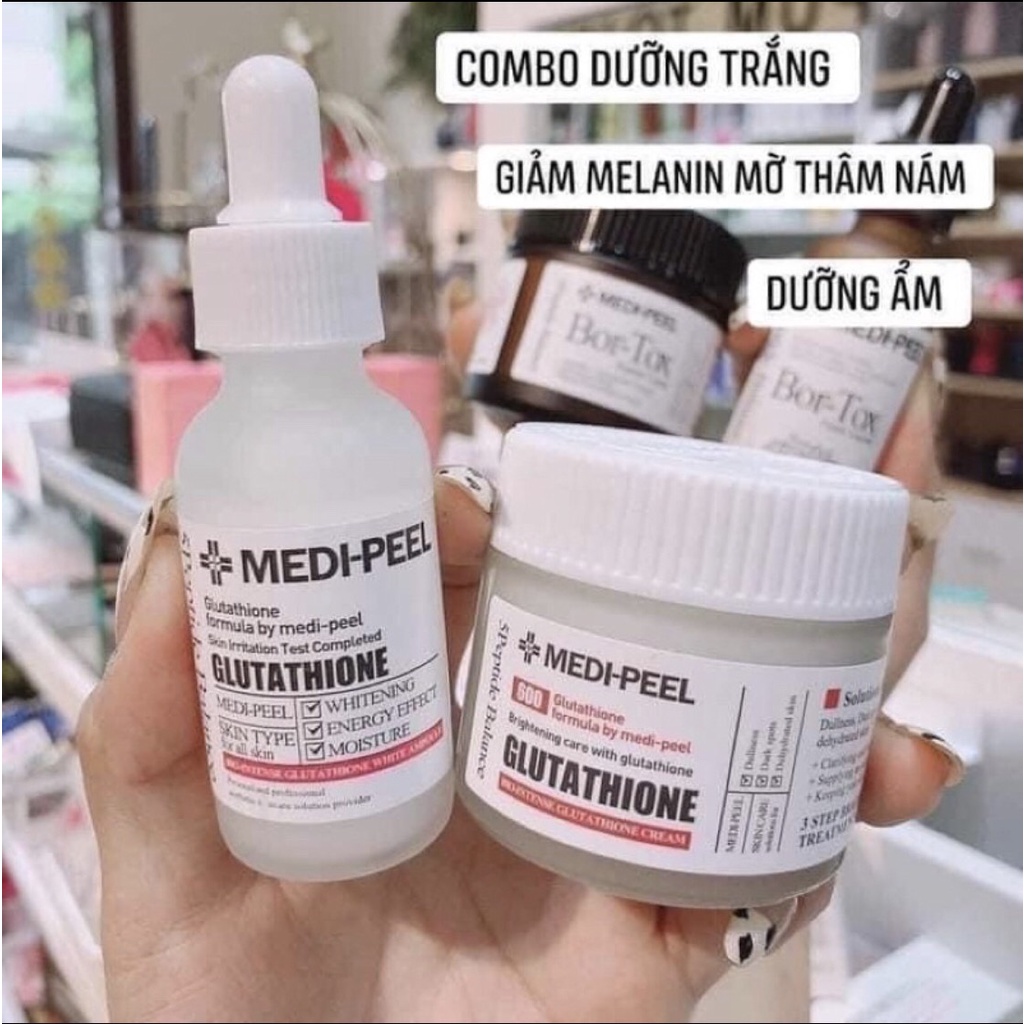 Dưỡng Trắng MEDIPEEL Glutathione 600 White Combo Serum Và Kem Dưỡng Medipeel