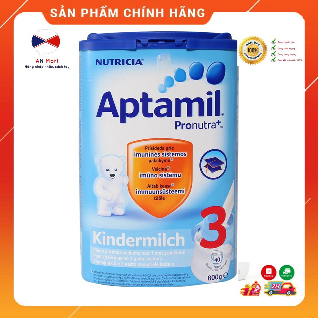 [Nội Địa Đức] Sữa Aptamil Kindermilch Đức 1+ 2+ 3+ 800g Bảo Vệ Bé Từ Sâu Bên Trong Cơ Thể