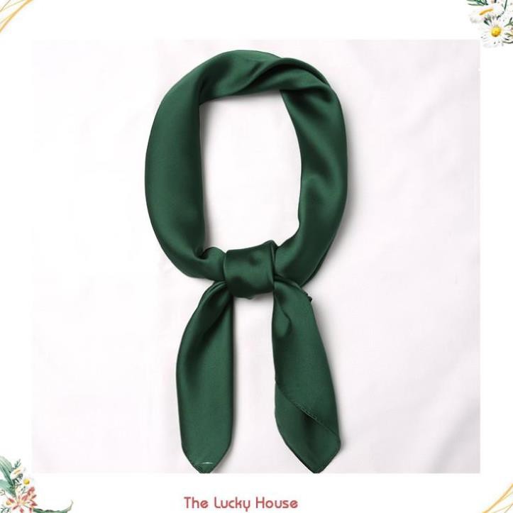 Khăn lụa vuông mầu basic dễ thương 70x70cm và 90x90cm
