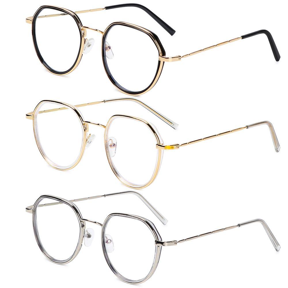 Mắt Kính Gọng Tròn Chống Bức Xạ Phong Cách Cổ Điển Unisex Ket1