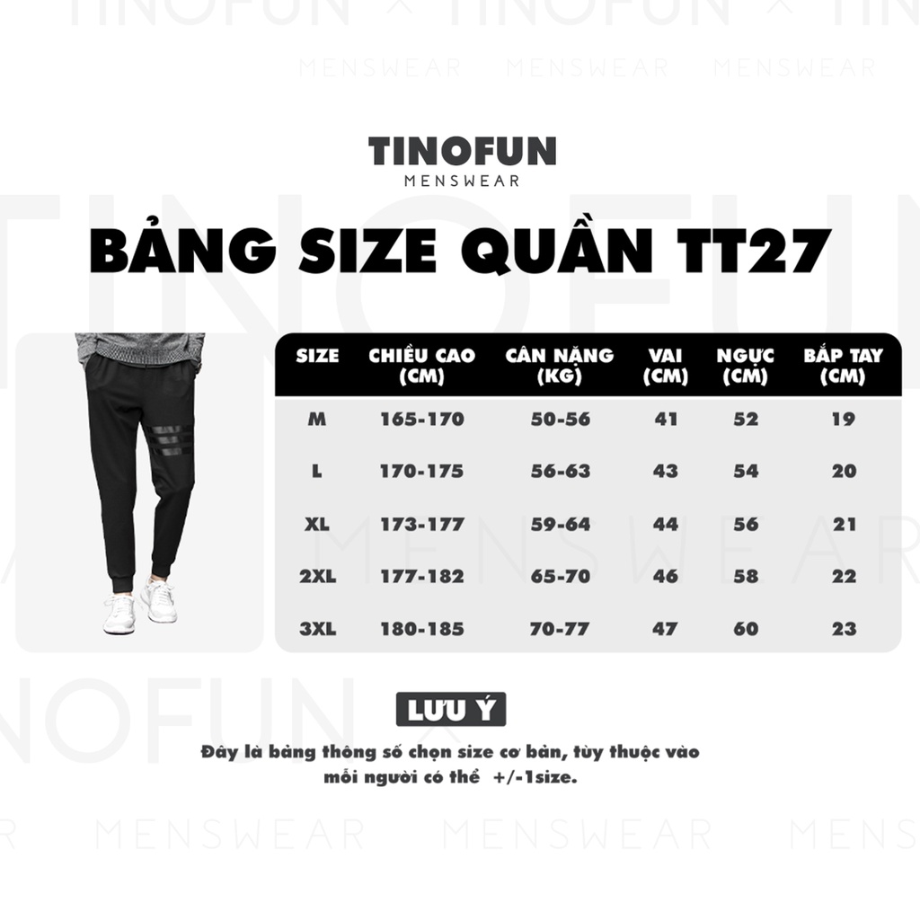 Quần jogger nam TFUN mã "TT27-W", Quần thun nam giữ ấm mùa đông dáng thể thao đẹp phong cách Hàn Quốc cao cấp