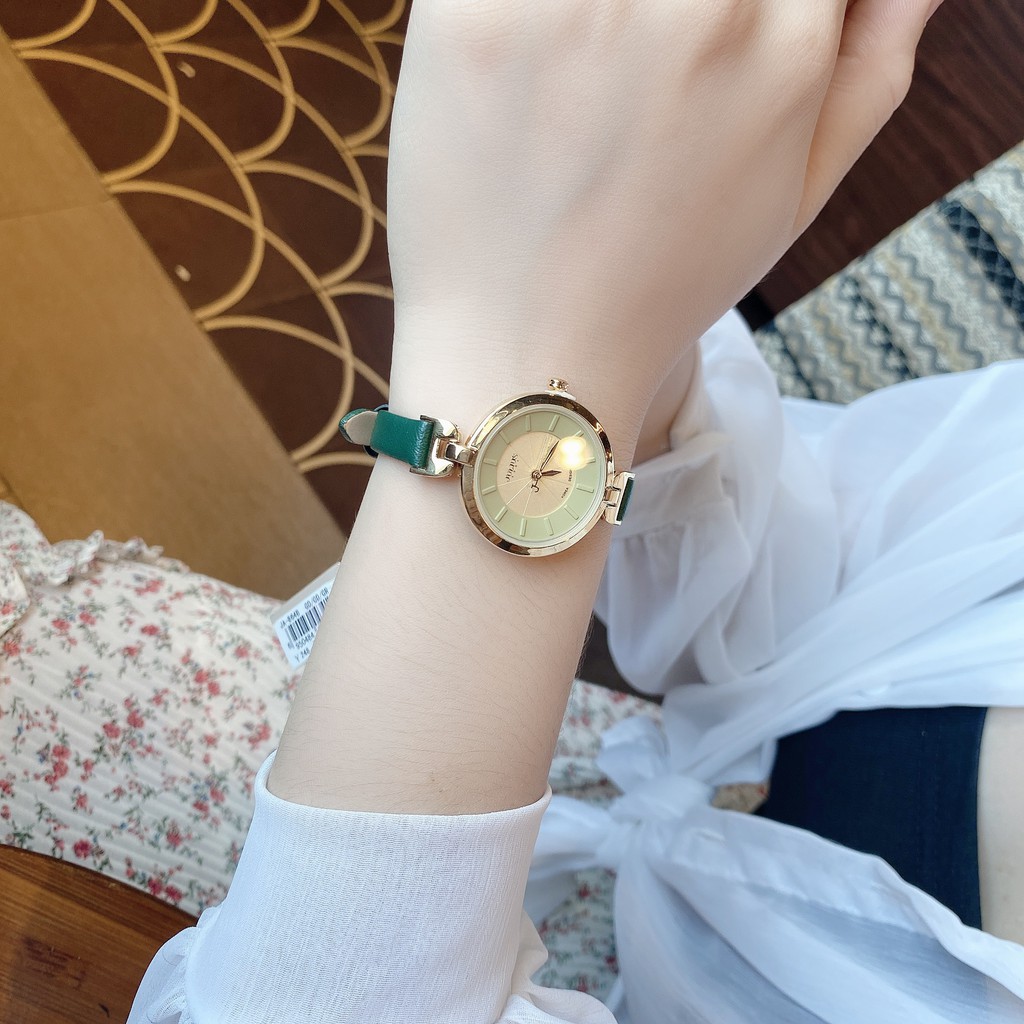 Đồng hồ nữ Julius Hàn Quốc JA-864B dây da (Xanh Rêu) | BigBuy360 - bigbuy360.vn