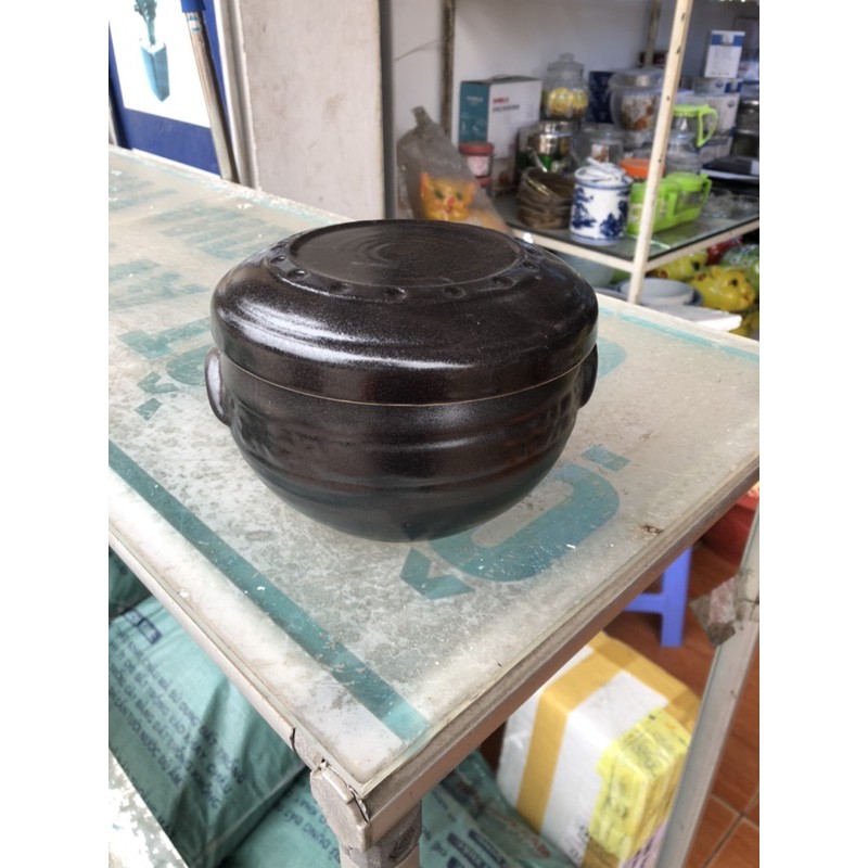 Âu sứ đựng muối, mỡ Bát Tràng