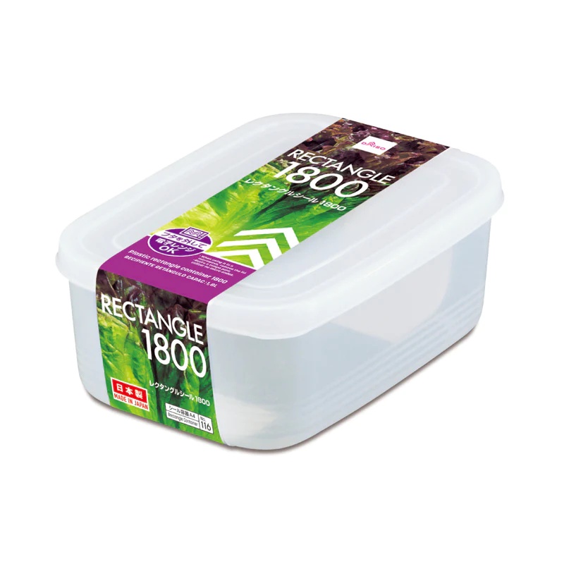 Daiso Hộp Nhựa Rectangal Đựng Thực Phẩm 1800Ml