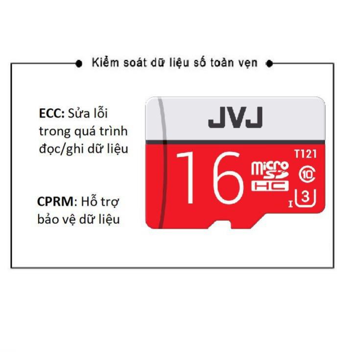 Thẻ nhớ 16Gb JVJ Pro U3 Class 10 - Chuyên dụng dành cho CAMERA