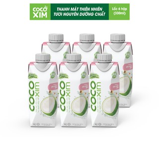 Nước Dừa Xiêm Sen Cocoxim 330ml combo 6 hộp