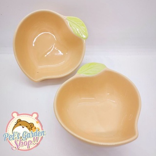 Chén quả đào bằng sứ cho hamster