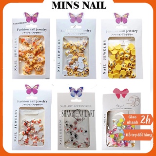 Charm gấu nail gắn móng, charm nail trang trí móng cao cấp