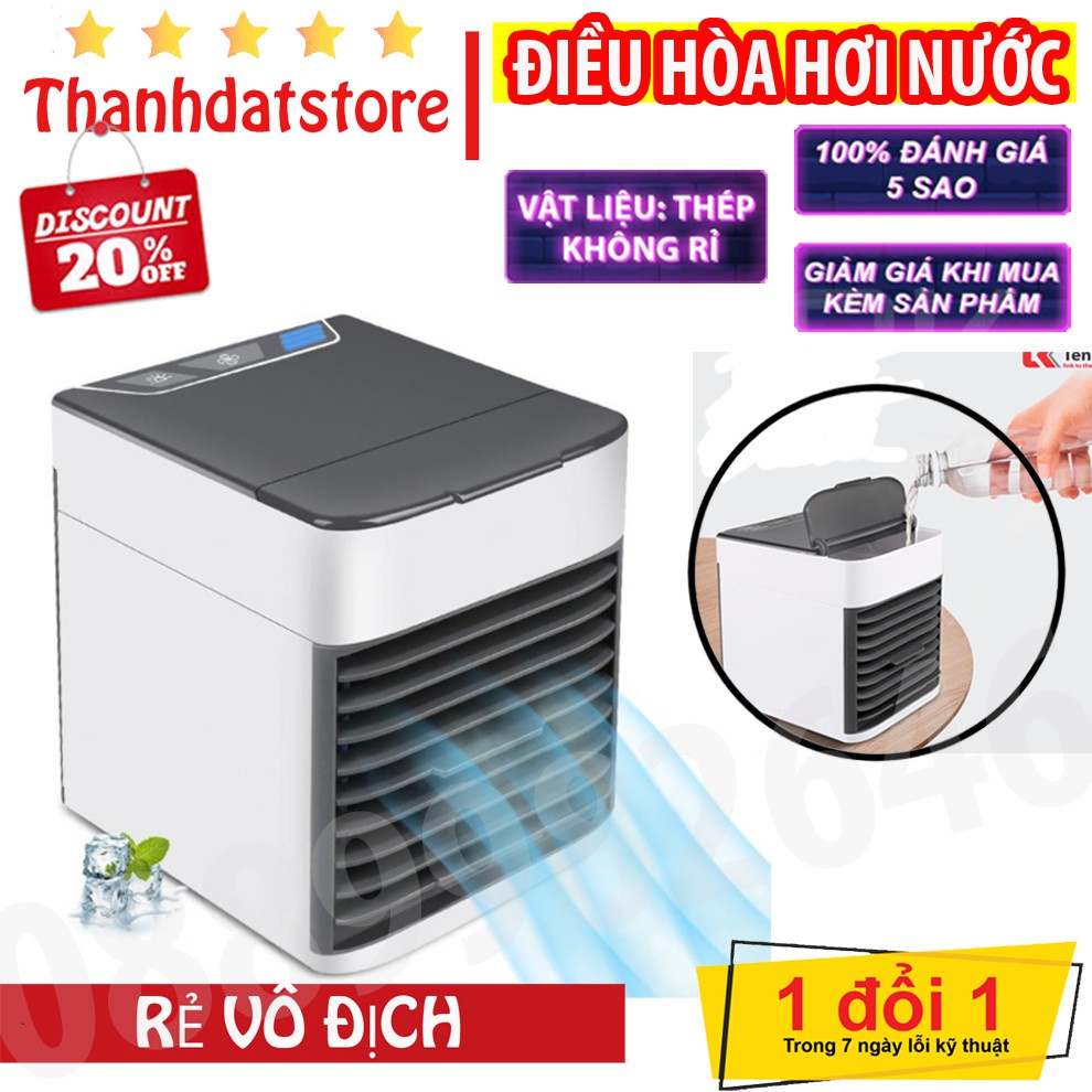 Quạt Điều Hòa Mini - Quạt Hơi Nước Để Bàn Công Nghệ Mới Hàn Quốc Siêu Mát, Tạo Độ Ẩm...