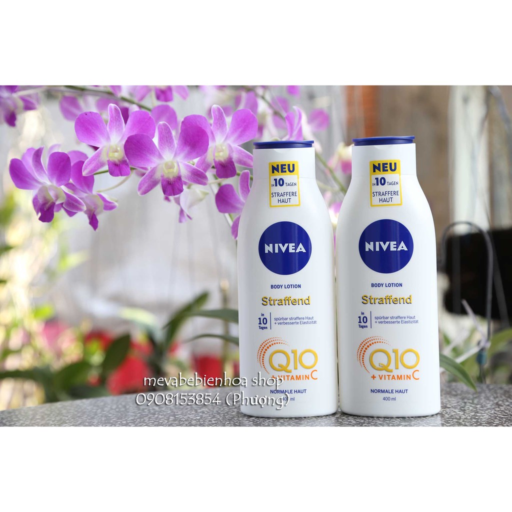 Dưỡng thể Nivea Body Lotion Q10 + Vitamin C giúp dưỡng ẩm và tăng đàn hồi da - 400ml