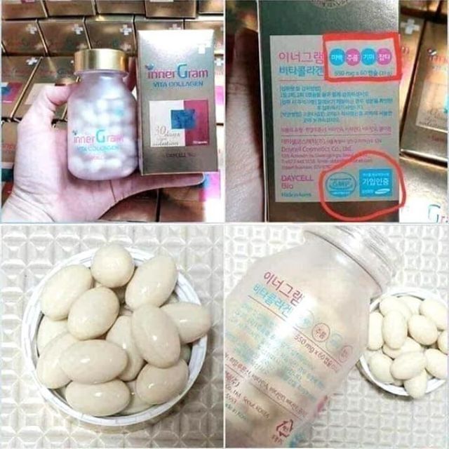 Viên Uống Cấp Nước & Collagen Inner Gram Vita Collagen 60 Viên. | Thế Giới Skin Care