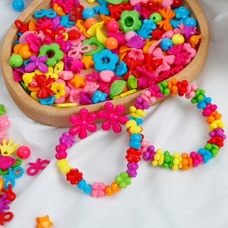 Set 30-1000 Hạt Nhựa Nhiều Màu Làm Trang Sức