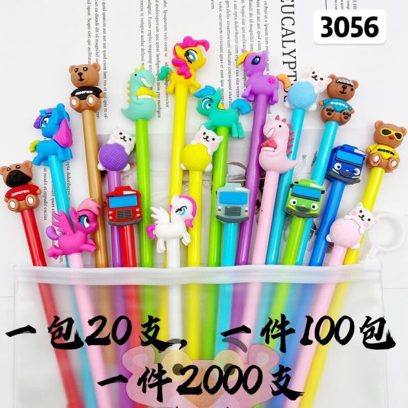 1 túi bút nước nhiều hình cute gồm 20 bút .Có mực xanh - đen -tím .1 túi nguyên 1 màu mực .
