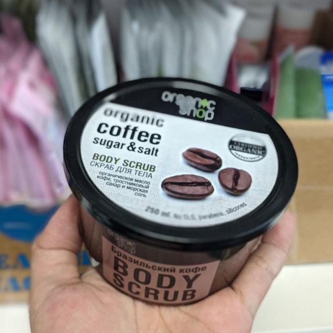 Tẩy tế bào chết body cà phê và đường Organic Shop Coffee &amp; Sugar Body Scrub 250ml