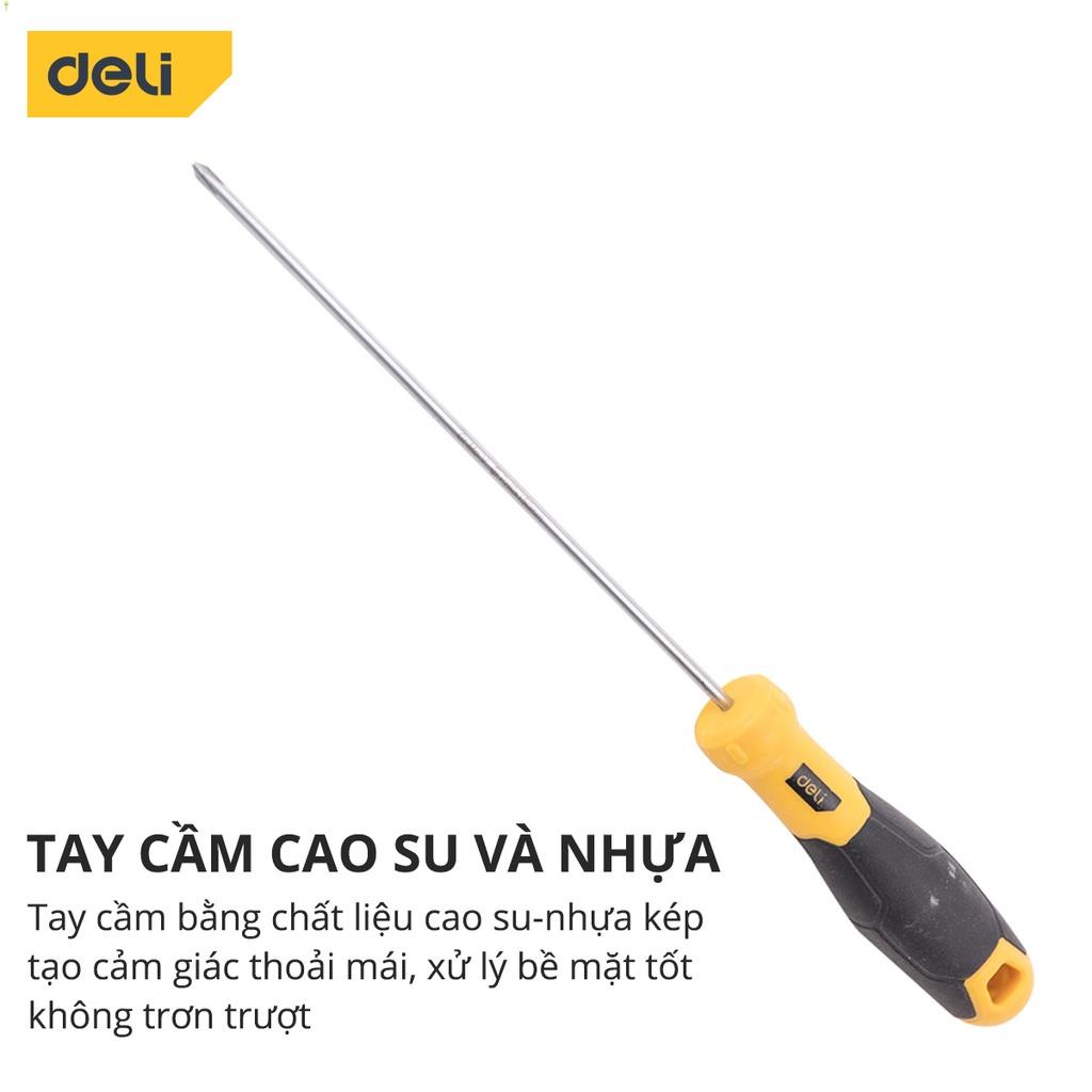 Tua Vít Deli Cao Cấp Đầu Philips - Đầu Vít Từ Tính Dễ Dàng Sử Dụng - Kích Thước 24cm - EDL633150 .