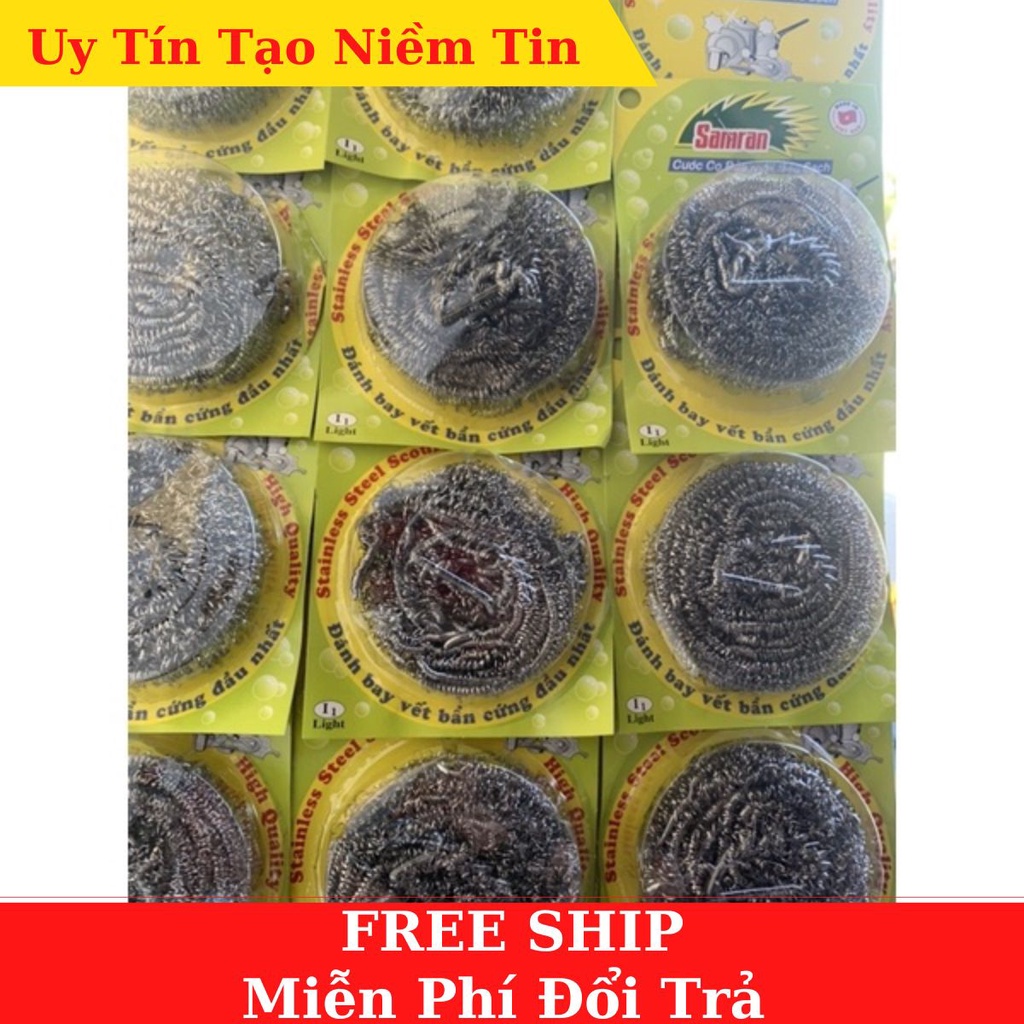 Miếng cước cọ xoong nồi inox siêu sạch hình tròn