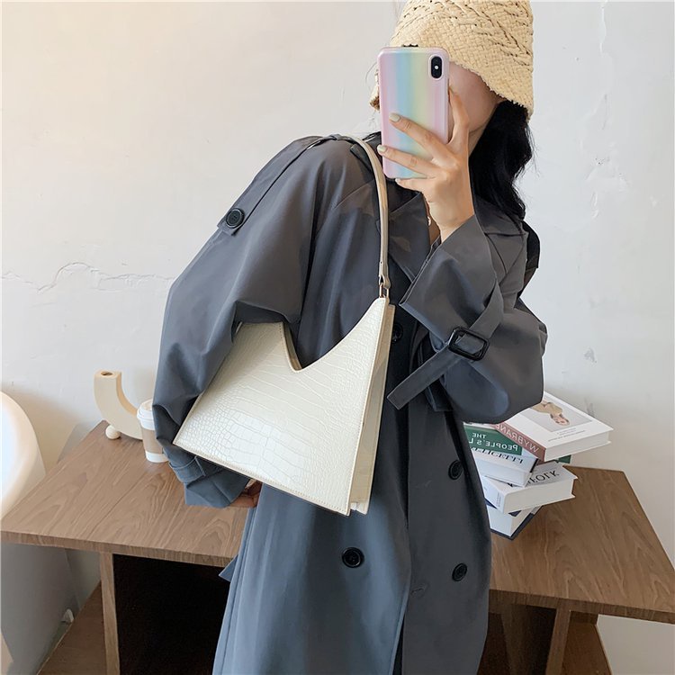 Túi Xách Đeo Vai Họa Tiết Da Cá Sấu Cỡ Lớn Thời Trang Mùa Hè 2022 Cho Nữ