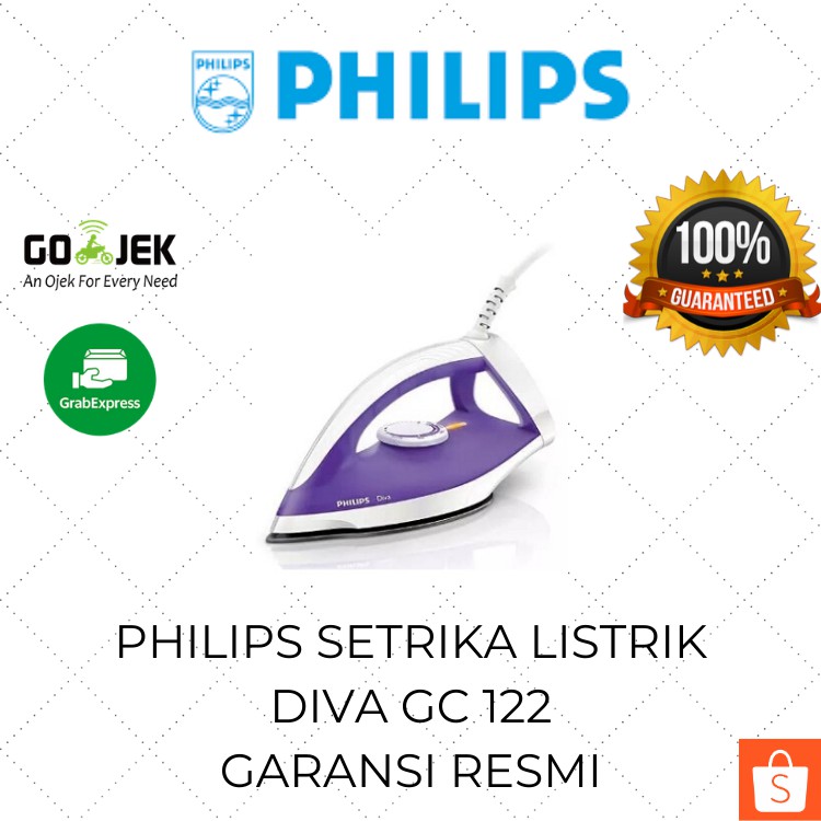 Bàn Ủi Điện Philips Diva Gc 122 - Rubsokan Mini Màu Tím / Xanh Lá