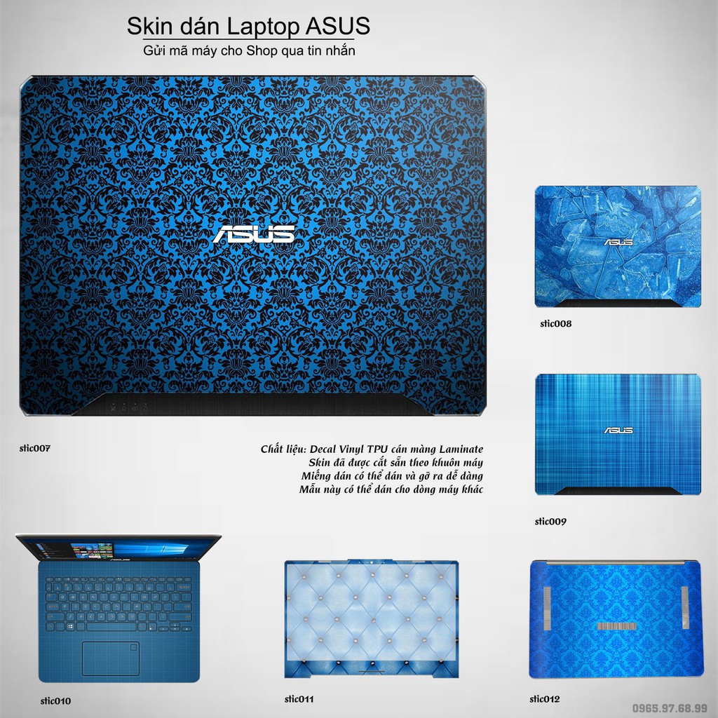 Skin dán Laptop Asus in hình Hoa văn sticker _nhiều mẫu 2 (inbox mã máy cho Shop)