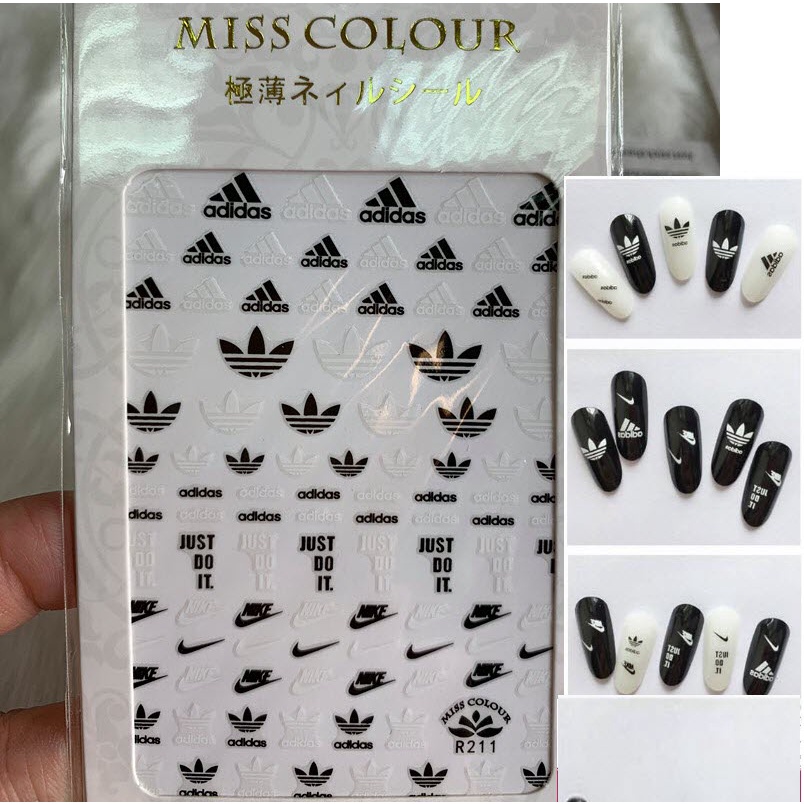 Nail Sticker Logo Va Thương Hiệu đẹp Gucci Adidas Chanel Với Nhiều Mẫu Dan Mong Tay Shopee Việt Nam