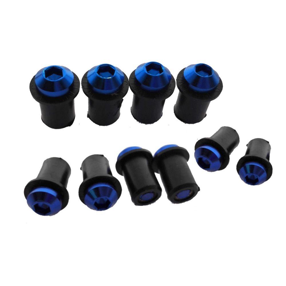 Set 10 Ốc Vít CNC Bằng Nhôm Gắn Kính Chắn Gió Xe Máy