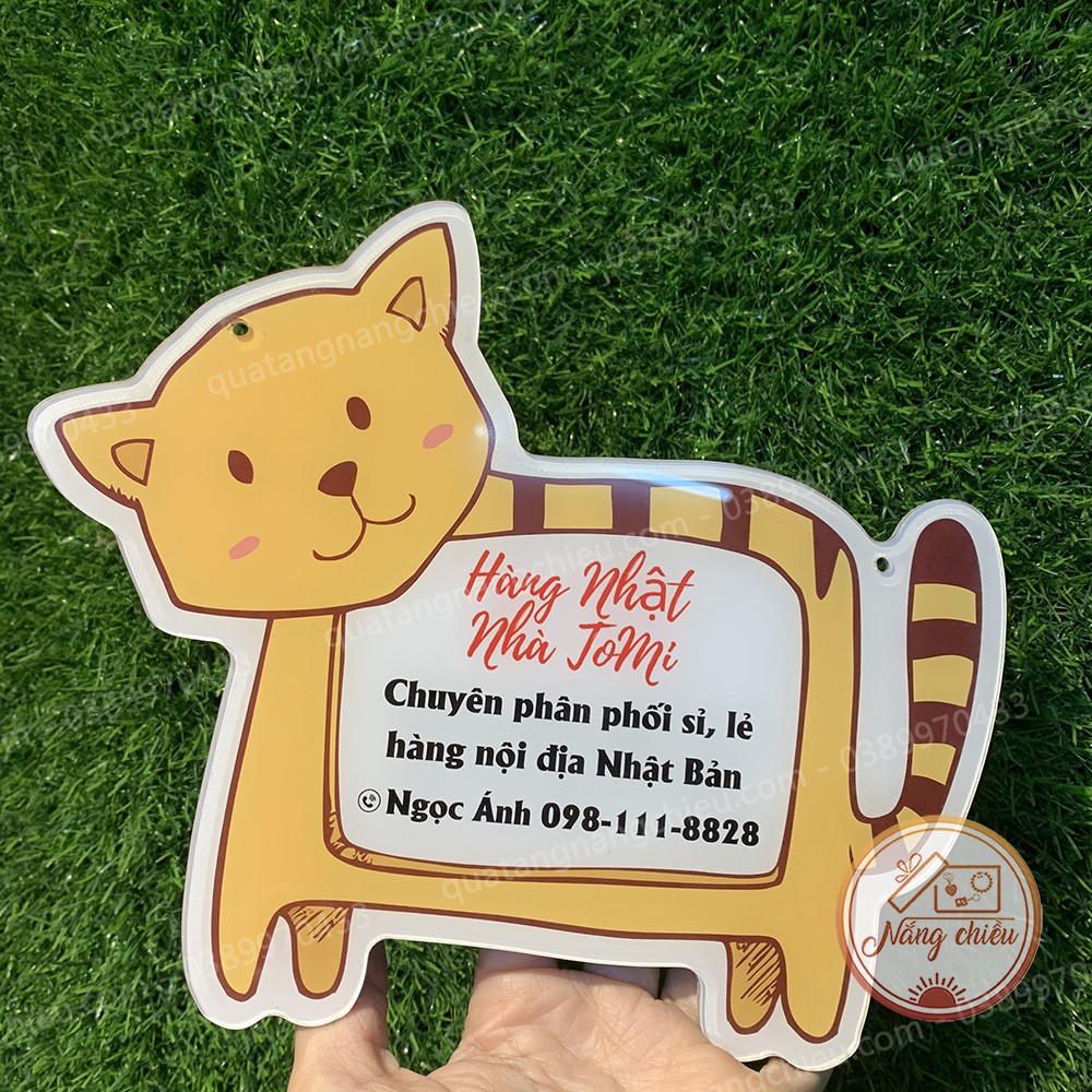 Bảng hiệu hình con hồ, Decor cửa hàng Nhật nhập khẩu, treo shop bằng chất liệu mica sáng bóng