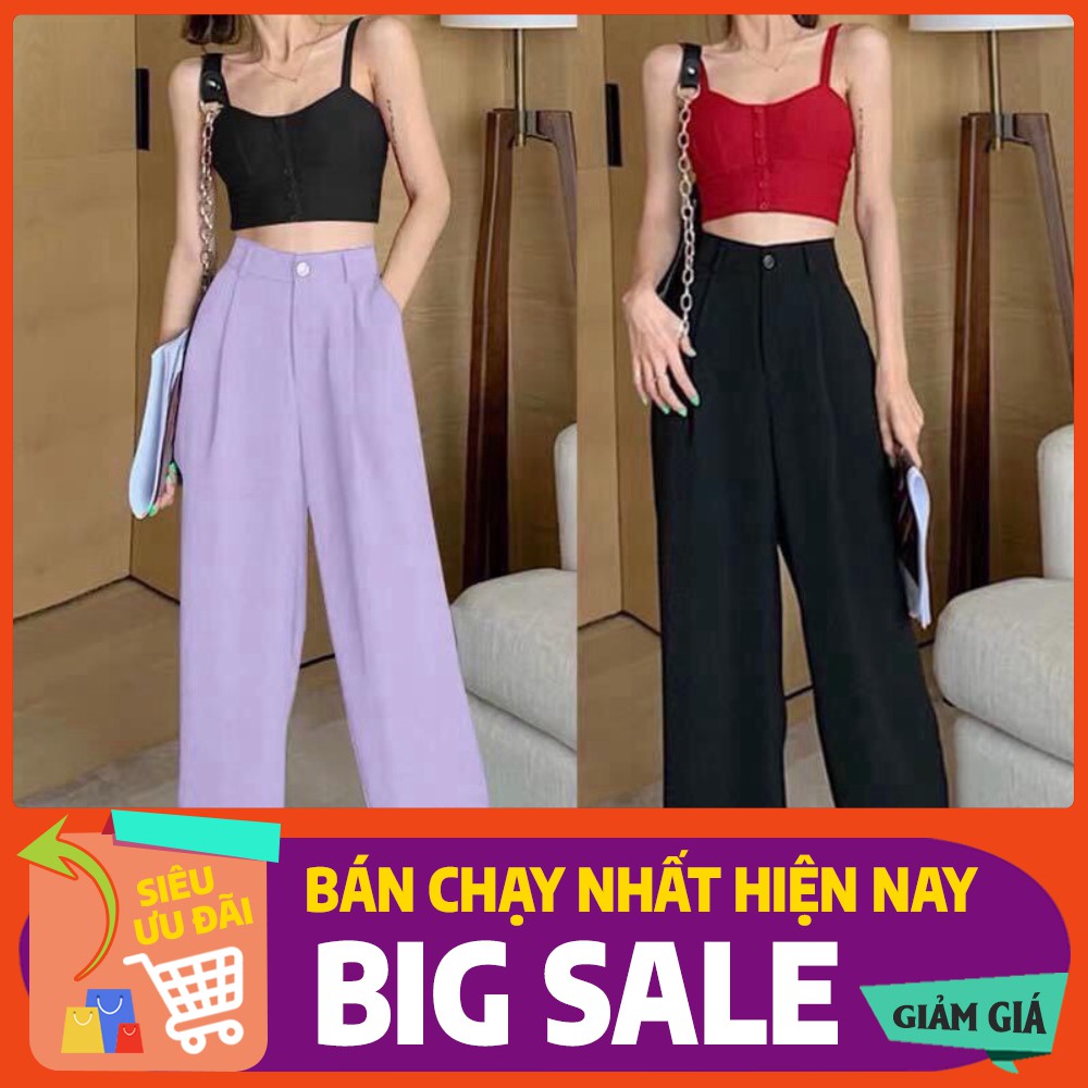 Quần Ống Rộng Khóa Trước - Màu Tím Chất Tuyết Mưa | BigBuy360 - bigbuy360.vn