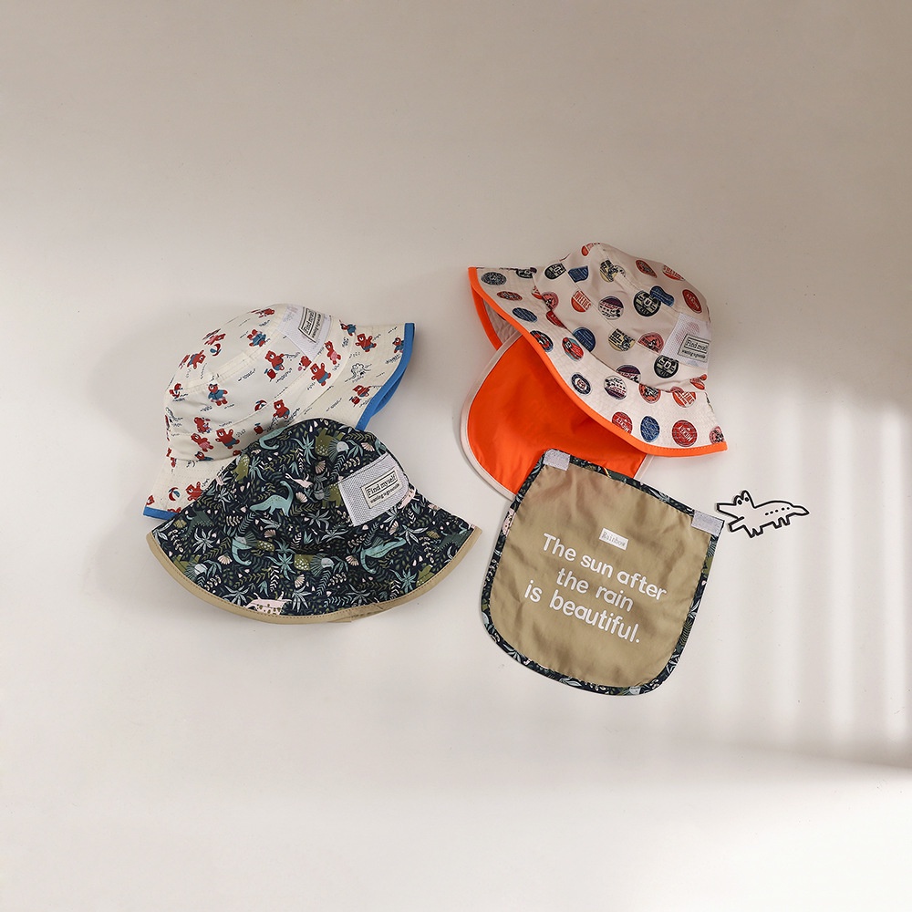 Nón Tai Bèo In Họa Tiết Khủng Long Chống Nắng Có Thể Tháo Rời Thời Trang Mùa Hè Cho Bé