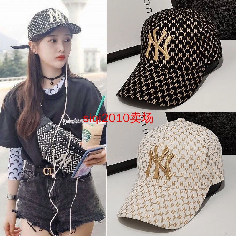 MLB Mũ Lưỡi Trai Thêu Chữ Ny Thời Trang Xu Hướng Hàn Quốc