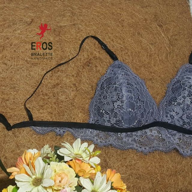 Áo Bralette xám ánh kim