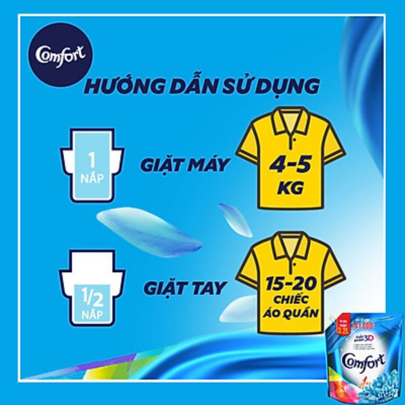 Nước xả vải Comfort 3,2l một lần xả hương bán mai