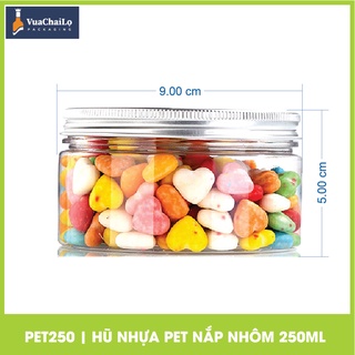 Hũ nhựa pet nắp nhôm 250ml