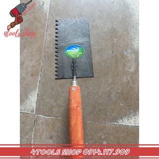 Dụng cụ xây dựng tạo rãnh ốp lát gạch bay vuông răng cưa (bay răng cưa)
