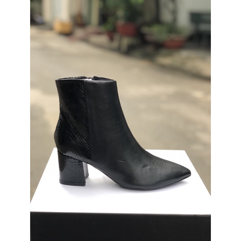 Giày Bốt VNXK Chính Hãng nine west -Bốt Vân rắn cao 5cm | BigBuy360 - bigbuy360.vn