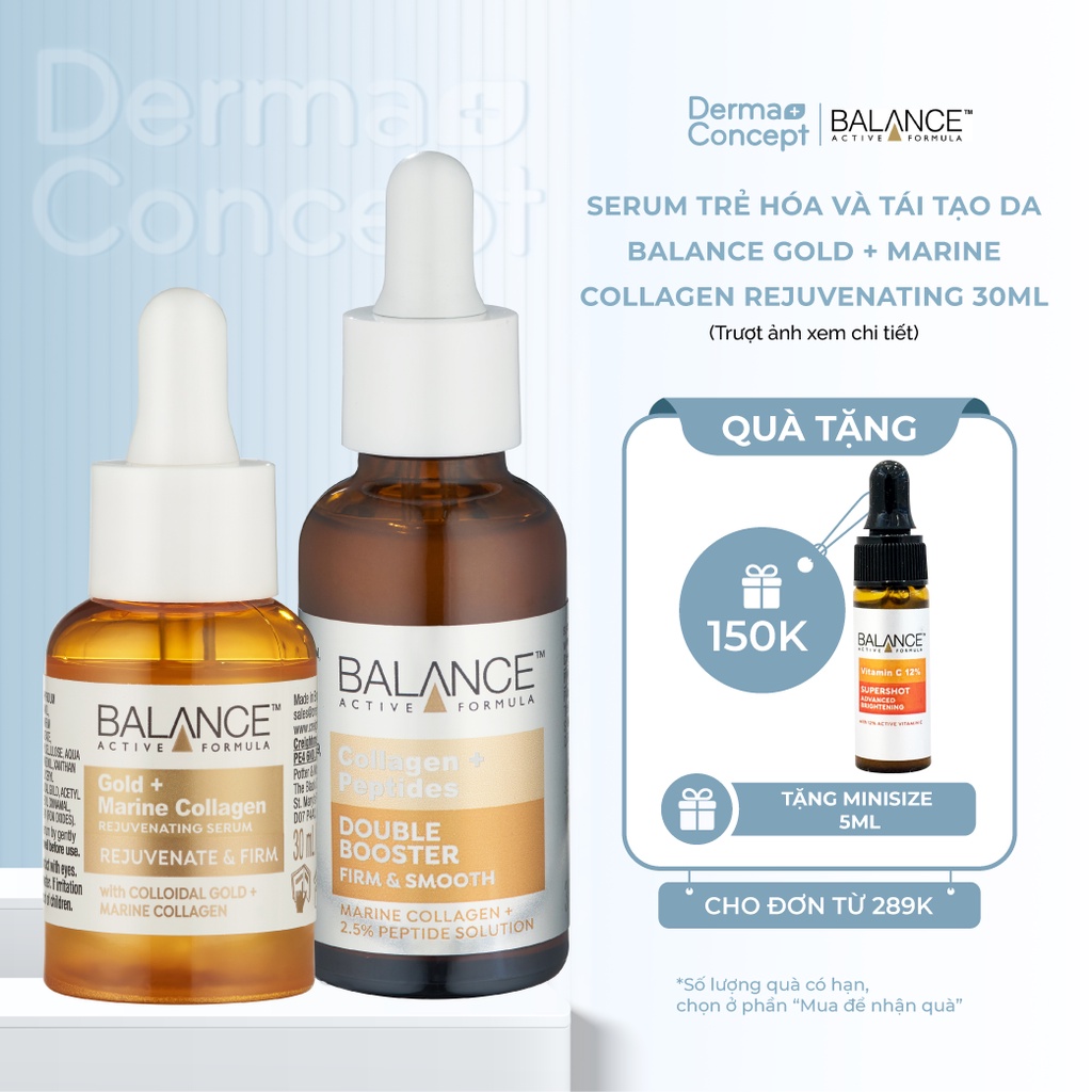 Serum trẻ hóa và tái tạo da Balance Gold + Marine Collagen Rejuvenating 30ml [Nhập Khẩu Chính Hãng 100%]