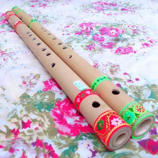 sáo mèo việt đơn nam quấn vải thổ cẩm 2 màu xanh đỏ tone đô tone c