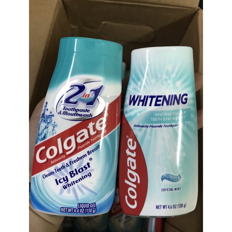 Kem đánh răng Colgate 2 in 1 Whitening Icy Blast 130g