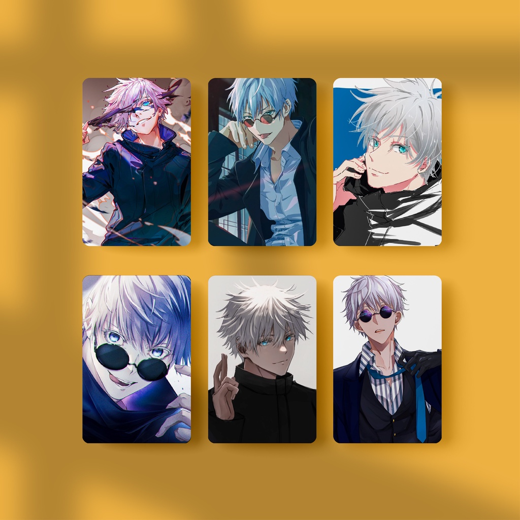 Thẻ Card Bo Góc Anime Gojo Satoru Jujutsu Kaisen - Giấy Bìa Cứng - Có Màng Cán
