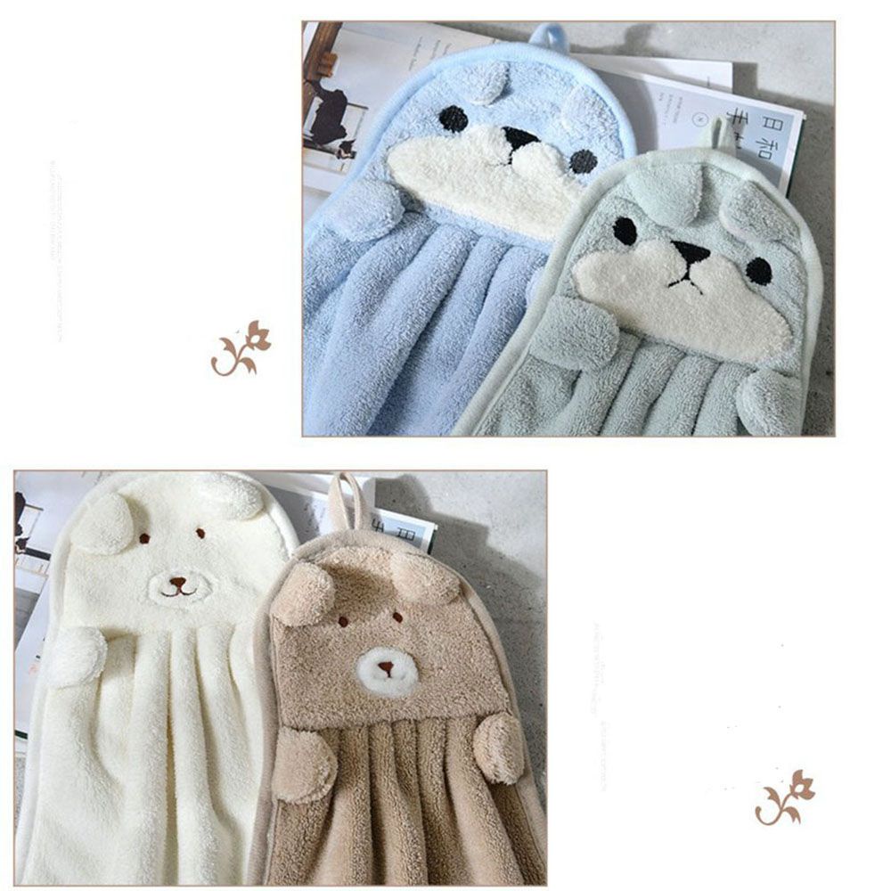 Khăn lau tay treo tường KUNHEV mềm mại thiết kế hoạt hình cho nhà bếp phòng tắm