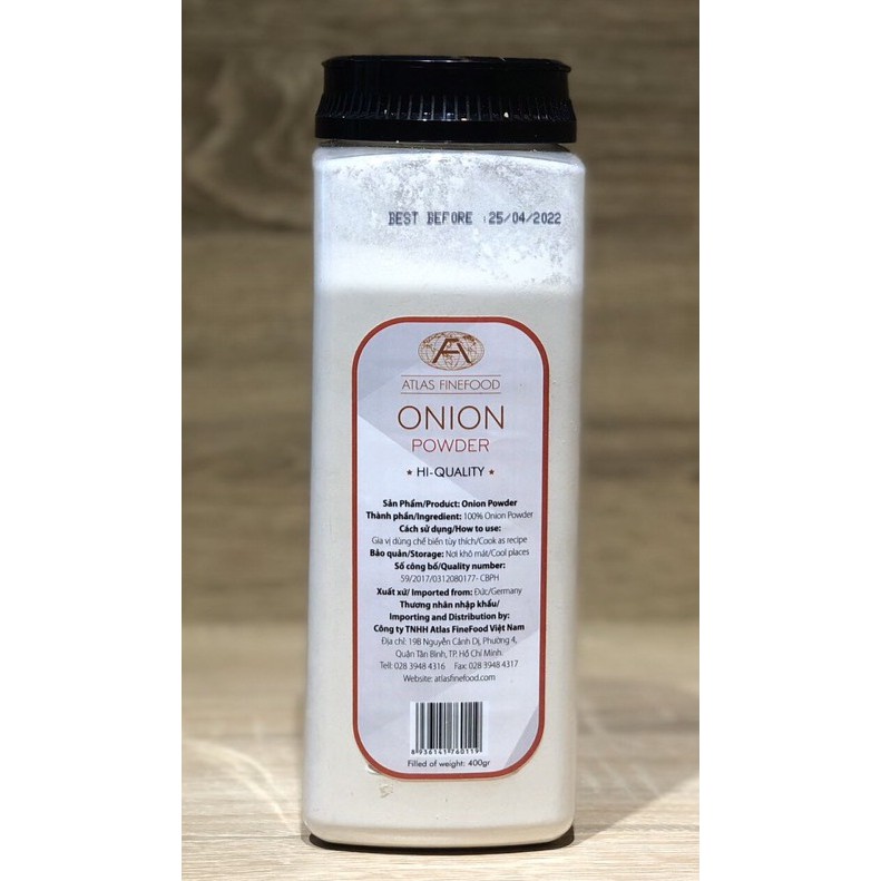 [HỘP LỚN 400g] BỘT HÀNH TÂY [Germany] ATLAS Onion Powder (als-hk)